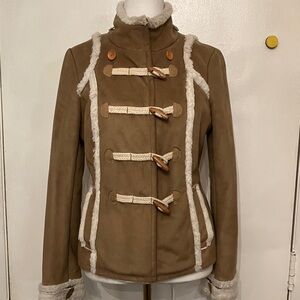 Women's Tan Toggle Coat